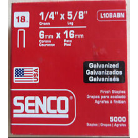 SENCO 18Ga X 1/4 in CM X 5/8" STAPLES  ** CALL STORE FOR AVAILABILITY AND TO PLACE ORDER **